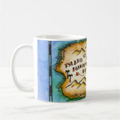 Ausgesetzte Papageien-Piraten-Schatz-Karten-Tasse Kaffeetasse (Links)