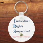 Ausgesetzte Rechte der IRS-Einzelpersonen Schlüsselanhänger (Vorderseite)