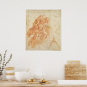 Ausgesetzter Engel und Architekturskizze, c.1600 Poster (Küche)