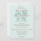 Ausgestattet mit Liebe, benutzerdefinierbar Einladung (Vorderseite)