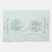 Ausgestattet mit Liebe, benutzerdefinierbar Geschirrtuch (Horizontal)