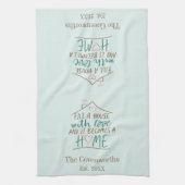 Ausgestattet mit Liebe, benutzerdefinierbar Geschirrtuch (Vertikal)