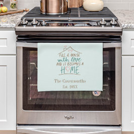 Ausgestattet mit Liebe, benutzerdefinierbar Geschirrtuch