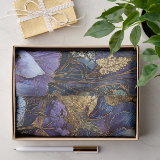 AUSGESTATTETES MIDNIGHT GARDEN DECOUPAGE TISSUPAPI SEIDENPAPIER (Geschenk)