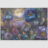AUSGESTATTETES MIDNIGHT GARDEN DECOUPAGE TISSUPAPI SEIDENPAPIER (Vorderseite)