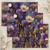 AUSGESTATTETES MIDNIGHT GARDEN DECOUPAGE TISSUPAPI SEIDENPAPIER