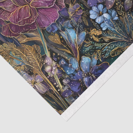 AUSGESTATTETES MIDNIGHT GARDEN DECOUPAGE TISSUPAPI SEIDENPAPIER (Ausschnitt)