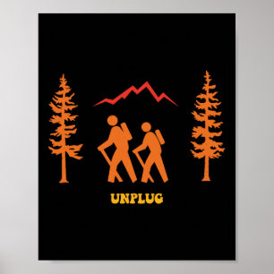 Ausgesteckt Wandern Camping Outdoor Natur Abenteue Poster