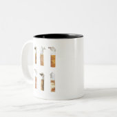 ausgestellte Zigarette Zweifarbige Tasse (Vorderseite Links)