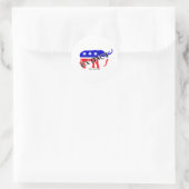 Ausgestorbene Republikaner Runder Aufkleber (Tasche)