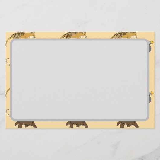 Ausgestorbene Tiere Briefpapier (Vorderseite)