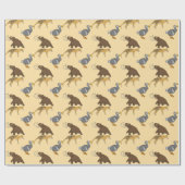 Ausgestorbene Tiere  Geschenkpapier (Flach)