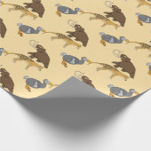 Ausgestorbene Tiere Geschenkpapier (Ecke)