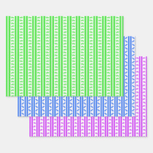 Ausgestorbene Tiere in Neon-Geschenkpapier Geschenkpapier Set