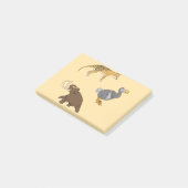 Ausgestorbene Tiere Post-it Klebezettel (angewinkelt)