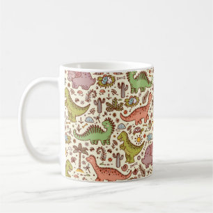 Ausgestorbene Tiere. Prähistorische Reptilien. Nie Kaffeetasse