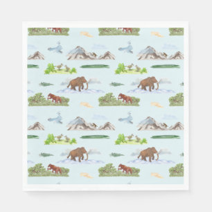 Ausgestorbene Tiertoile Napkins Serviette