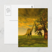 ausgestorbener Brontosaurus-Dinosaurier Postkarte (Vorne/Hinten)