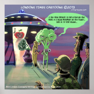 Ausgestreutes Vegans Funny Poster