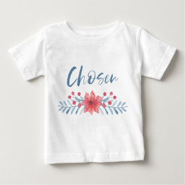 Ausgesuchte blaue und rosa Blumen-KinderAdoption Baby T-shirt