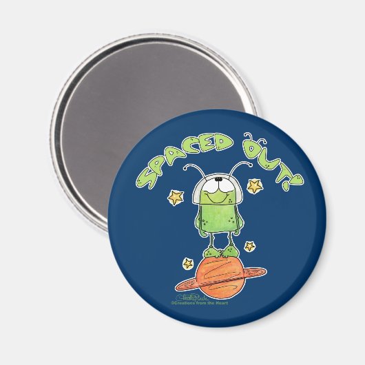 Ausgeteilte Alien Magnet (Vorderseite/Rückseite)