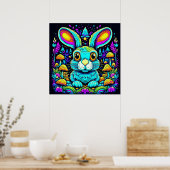 Ausgetricktes Shroom Rabbit Poster (Küche)