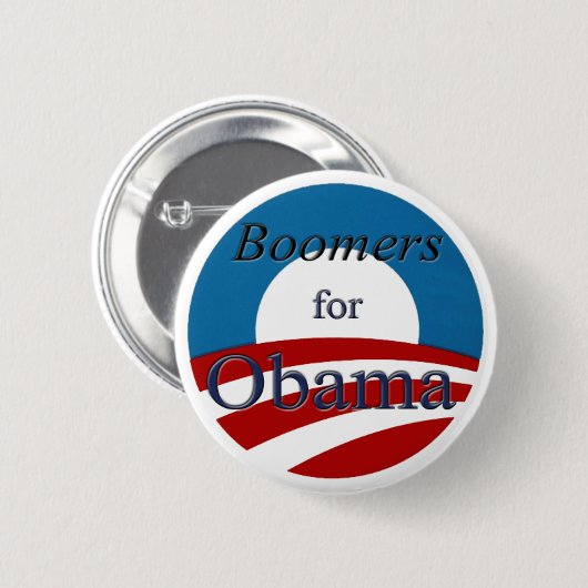 Ausgewachsene männliche Kängurus für Obama - Knopf Button (Vorne & Hinten)