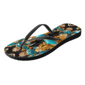 Ausgewachsene Slim-Straps mit Bahamas-Farben Badesandalen (Schrägansicht)