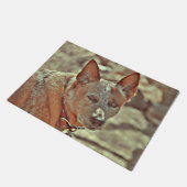 Ausgewachsener männlicher Känguru rote Heller Fußmatte (Schrägansicht)