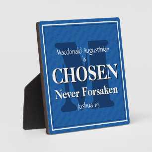 AUSGEWÄHLT NIE Christliches Monogramm Fotoplatte
