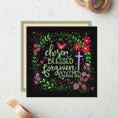 Ausgewählte eingelöste Hübsche religiöse Osterblüt Mitteilungskarte (Vorderseite/Rückseite Beispiel)