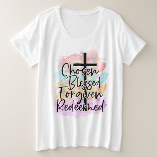 Ausgewählte gesegnete erlöste Frauen Große Größe T-Shirt (Design vorne)