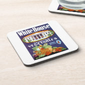 Ausgewähltes Gemüse im Weißen Haus Getränkeuntersetzer (Linke Seite)