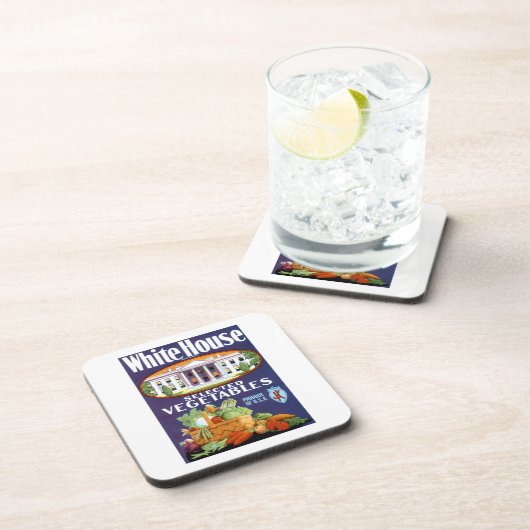 Ausgewähltes Gemüse im Weißen Haus Getränkeuntersetzer (Rechte Seite)