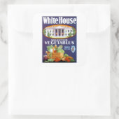 Ausgewähltes Gemüse im Weißen Haus Quadratischer Aufkleber (Tasche)