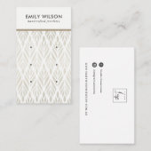 AUSGEWEICHNETE WEISSE BLUME 3 STUDIERENDE ERINNERU VISITENKARTE (Vorne/Hinten)