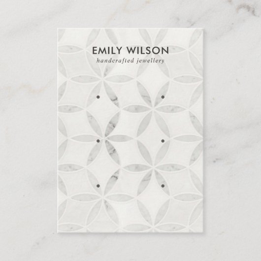 AUSGEWEICHNETE WEISSE BLUME 3 STUDIERENDE ERINNERU VISITENKARTE (Vorderseite)