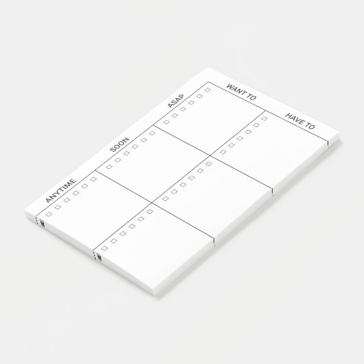 Ausgewogen, um Post-its zu tun Post-it Klebezettel (angewinkelt)