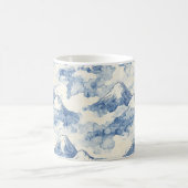 Ausgewogene Blaue Weiße Berge Schnee Kaffeetasse (Mittel)