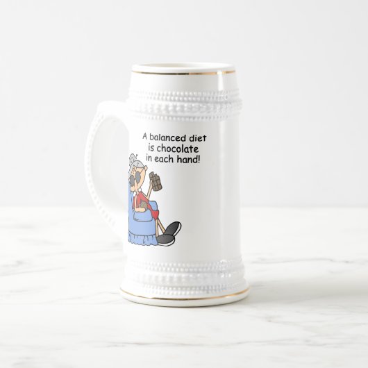ausgewogene Chocolate Diät Bierglas (Vorderseite Links)