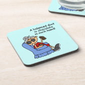 ausgewogene Chocolate Diät Getränkeuntersetzer (Linke Seite)