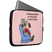 ausgewogene Chocolate Diät Laptopschutzhülle (Vorne Rechts)