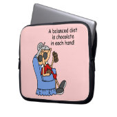 ausgewogene Chocolate Diät Laptopschutzhülle (Vorderseite Links)
