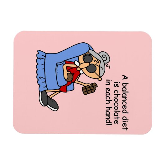 ausgewogene Chocolate Diät Magnet (Horizontal)