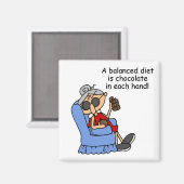 ausgewogene Chocolate Diät Magnet (Vorderseite/Rückseite)
