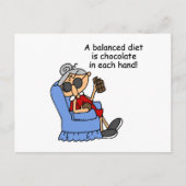 ausgewogene Chocolate Diät Postkarte (Vorderseite)