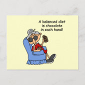 ausgewogene Chocolate Diät Postkarte (Vorderseite)