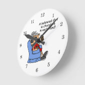 ausgewogene Chocolate Diät Runde Wanduhr (Winkel)