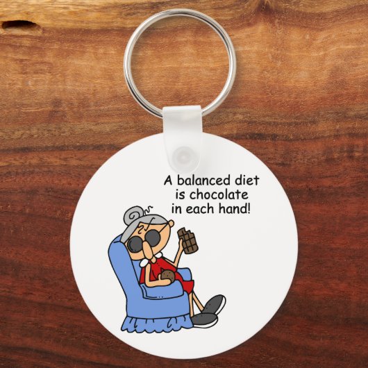 ausgewogene Chocolate Diät Schlüsselanhänger (Vorderseite)
