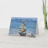 Ausgewogene Felsen Förderung guter Arbeit Kunstkar Karte (Vorderseite)